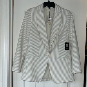 NWT Express White Pinstripe Blazer (offers welcome)